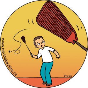 Nech brouka žít. Velký lepačka nade mnou. Ilustrace.